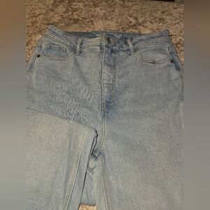 Old Navy Higher High Rise Light Wash Flare Distressed Women's Jeans 10 Tall